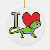 I Liebe Bartdrachen Keramik Ornament (Hinten)