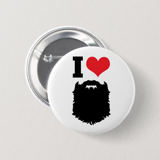 I Liebe-Bärte Button (Vorne & Hinten)