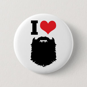 I Liebe-Bärte Button