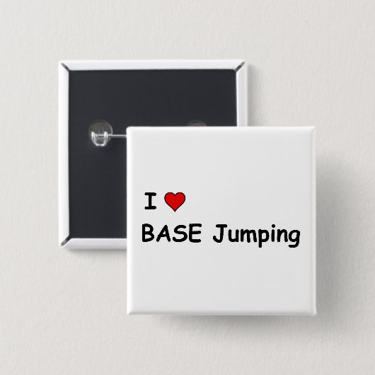 I Liebe BASE Jumping Button (Vorne & Hinten)