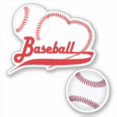 I Liebe Baseball Aufkleber (Vorderseite)