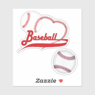 I Liebe Baseball Aufkleber