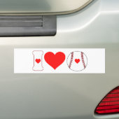 I Liebe Baseball Autoaufkleber (Auf Auto)