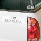 I Liebe Baseball Autoaufkleber (Auf Lkw)