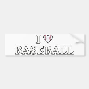 I Liebe Baseball Autoaufkleber