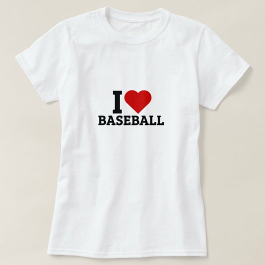 I Liebe Baseball - Baseball-Liebe T-Shirt (Design vorne)