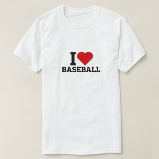 I Liebe Baseball - Baseball Lover T-Shirt (Design vorne)