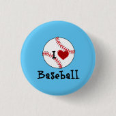 I Liebe Baseball Button (Vorderseite)