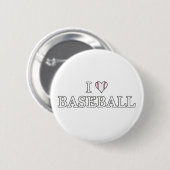 I Liebe Baseball Button (Vorne & Hinten)