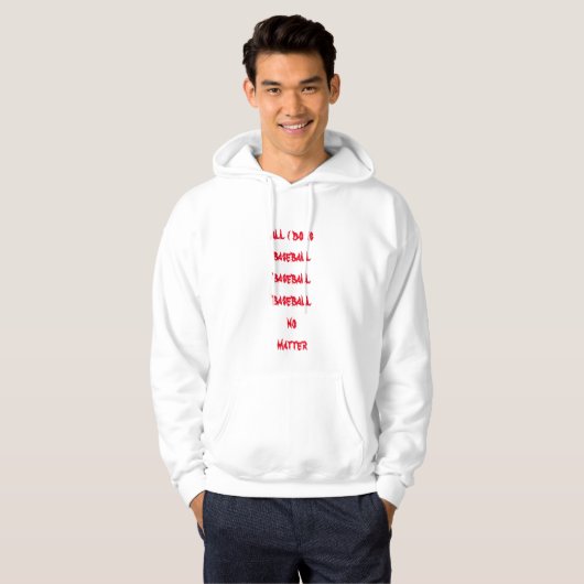 I Liebe Baseball Hoodie (Vorne ganz)