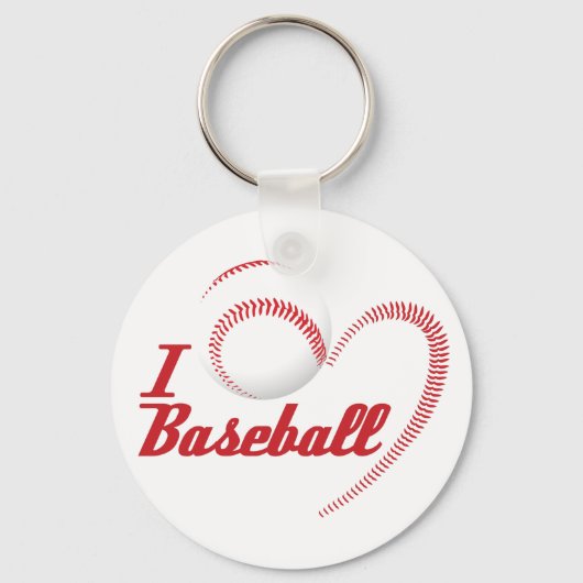 I Liebe Baseball Keychain Schlüsselanhänger (Vorderseite)