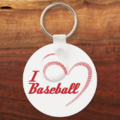 I Liebe Baseball Keychain Schlüsselanhänger (Vorderseite)