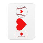 I Liebe Baseball Magnet (Vertikal)
