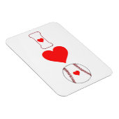 I Liebe Baseball Magnet (Rechte Seite)