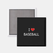 I Liebe Baseball Magnet (Vorderseite/Rückseite)