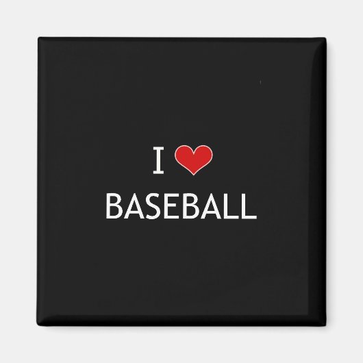 I Liebe Baseball Magnet (Vorne)