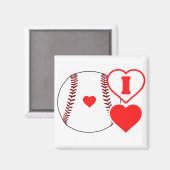 I Liebe Baseball Magnet (Vorderseite/Rückseite)