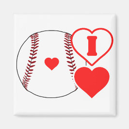 I Liebe Baseball Magnet