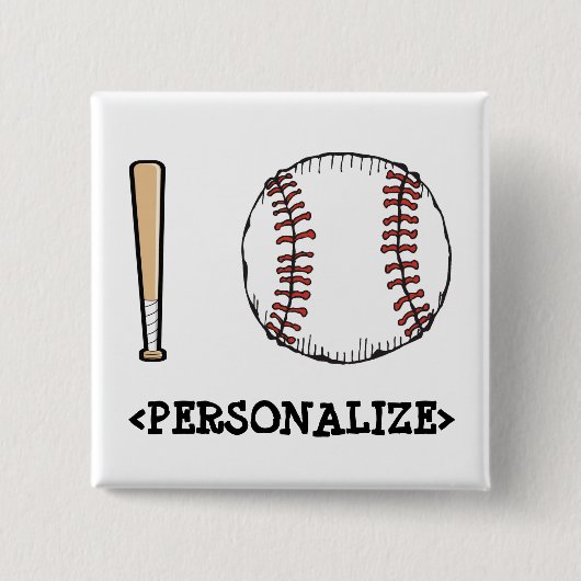 I Liebe (Baseball),<PERSONALIZE> Button (Vorderseite)