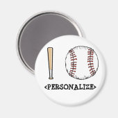 I Liebe (Baseball),<PERSONALIZE> Magnet (Vorderseite/Rückseite)