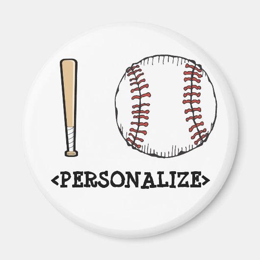 I Liebe (Baseball),<PERSONALIZE> Magnet (Vorne)