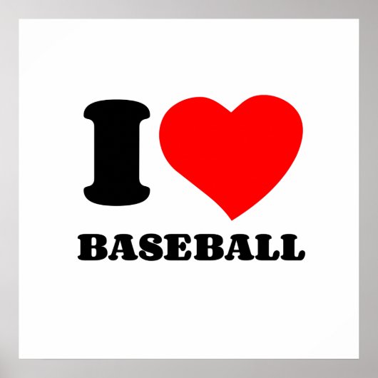 I LIEBE BASEBALL POSTER (Vorne)