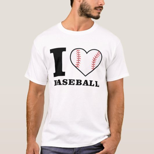 I Liebe Baseball T-Shirt (Vorderseite)