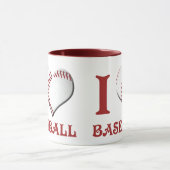 I Liebe Baseball Tasse (Zentrum)