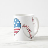 I Liebe BASEBALL-Tasse Kaffeetasse (VorderseiteRechts)