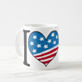 I Liebe BASEBALL-Tasse Kaffeetasse (Vorderseite Links)