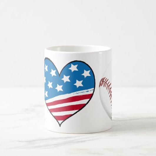 I Liebe BASEBALL-Tasse Kaffeetasse (Mittel)