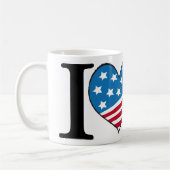 I Liebe BASEBALL-Tasse Kaffeetasse (Links)