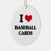 I Liebe-Baseballkarten Keramikornament (Rechts)