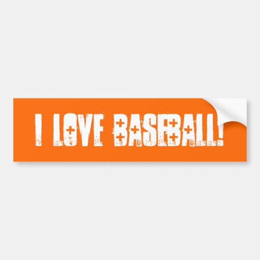 I Liebe Baseballwand / Laptop / Autoaufkleber (Vorne)