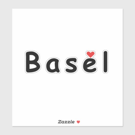 I Liebe Basel Aufkleber (Blatt)