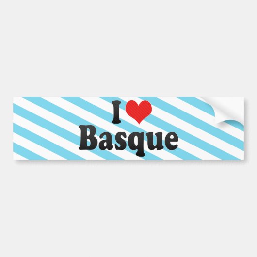 I Liebe-Baske Autoaufkleber (Vorne)