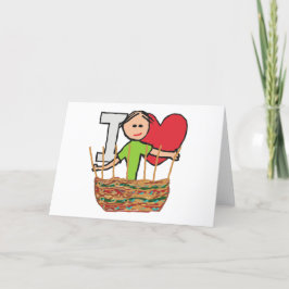 I Liebe Basket Weaving Feiertagskarte