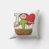I Liebe Basket Weaving Kissen (Rückseite)
