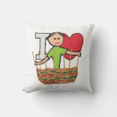 I Liebe Basket Weaving Kissen (Vorderseite)