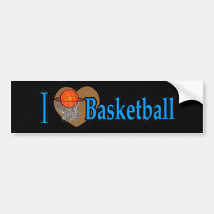 I Liebe-Basketball Autoaufkleber