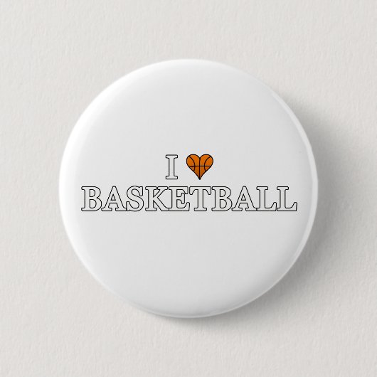 I Liebe Basketball Button (Vorderseite)