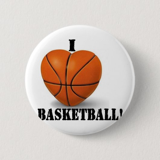 I Liebe Basketball Button (Vorderseite)