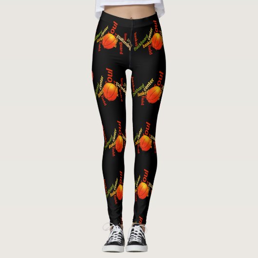 I Liebe Basketball Das Spiel der Champions Leggings (Vorderseite)