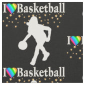 I LIEBE BASKETBALL DESIGN STOFF (Nahaufnahme)
