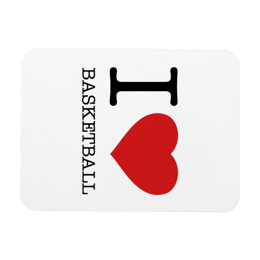 I LIEBE BASKETBALL MAGNET (Horizontal)