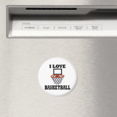 I Liebe Basketball Magnet (In Situ (Geschirrspüler))