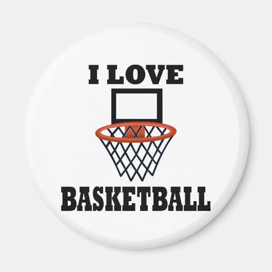I Liebe Basketball Magnet (Vorne)