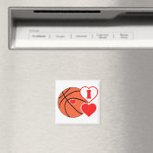 I Liebe Basketball Magnet (In Situ (Geschirrspüler))
