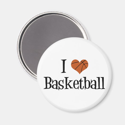 I Liebe Basketball Magnet (Vorderseite/Rückseite)
