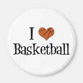 I Liebe Basketball Magnet (Vorne)